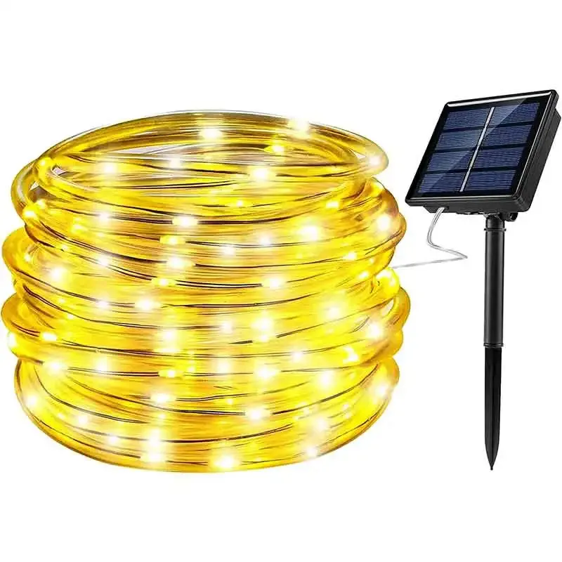 ✨ Solar String Light Outdoor Tube Rope Lights | Waterproof LED for Garden & Party Decor | Flexible & Durable Lighting