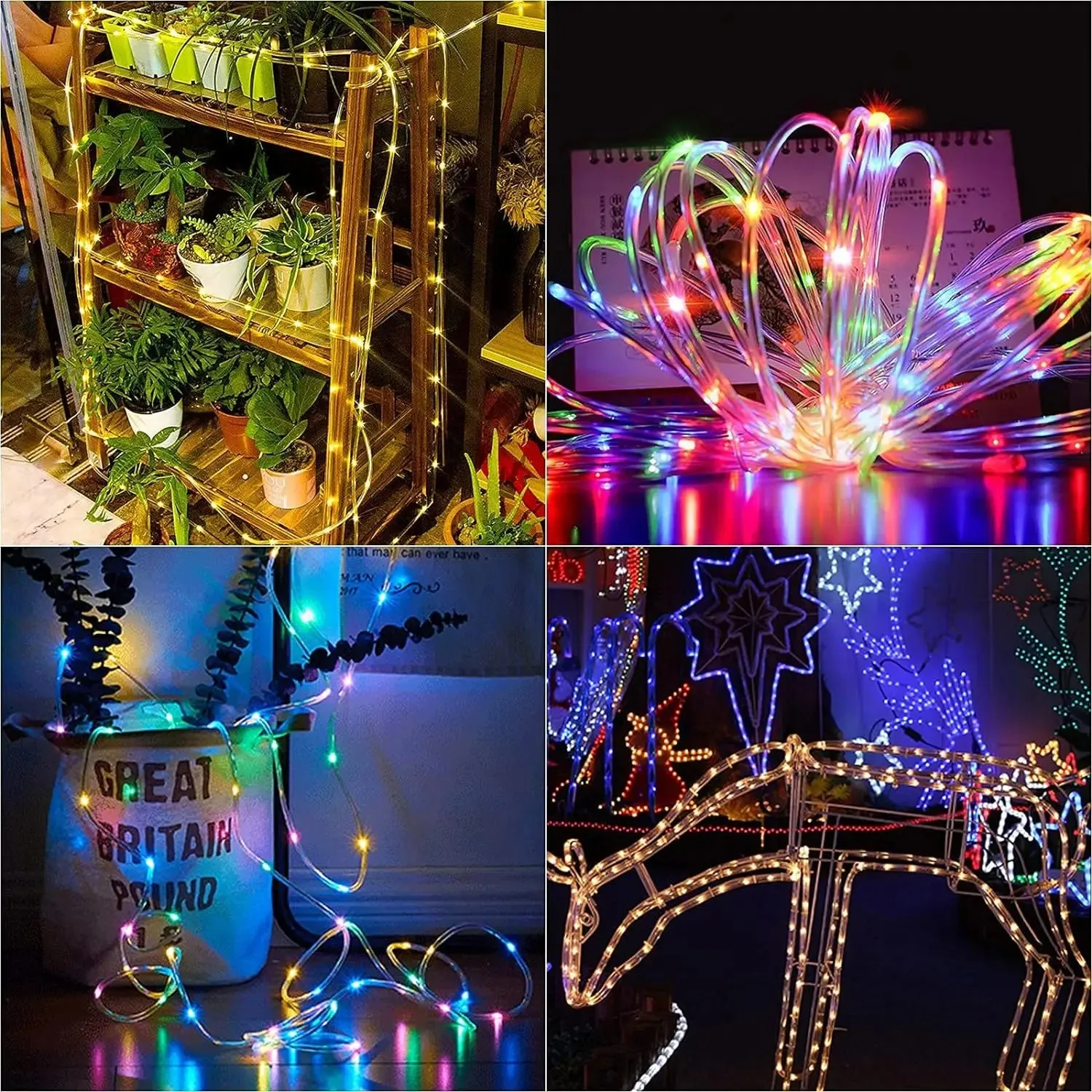 ✨ Solar String Light Outdoor Tube Rope Lights | Waterproof LED for Garden & Party Decor | Flexible & Durable Lighting