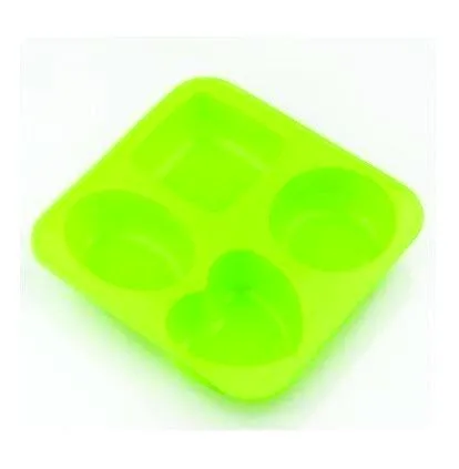 0773 Silicone Circle, Square, Oval and Heart Shape Soap And Mini Cake Making Mould