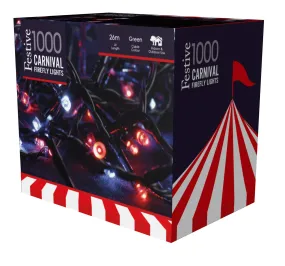 1000 Firefly Carnival Red & Ice White Lights