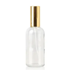 100ml Clear Glass Spray Bottle (Shiny Gold)