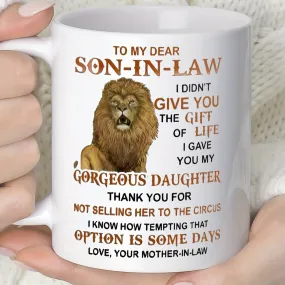 11oz Lion SonInLaw Coffee Mug Perfect Gift from MotherInLaw