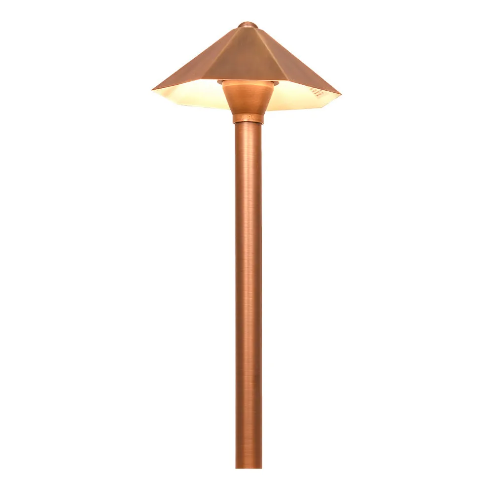 12V Landscape Antique LED Path Light 21" Brass