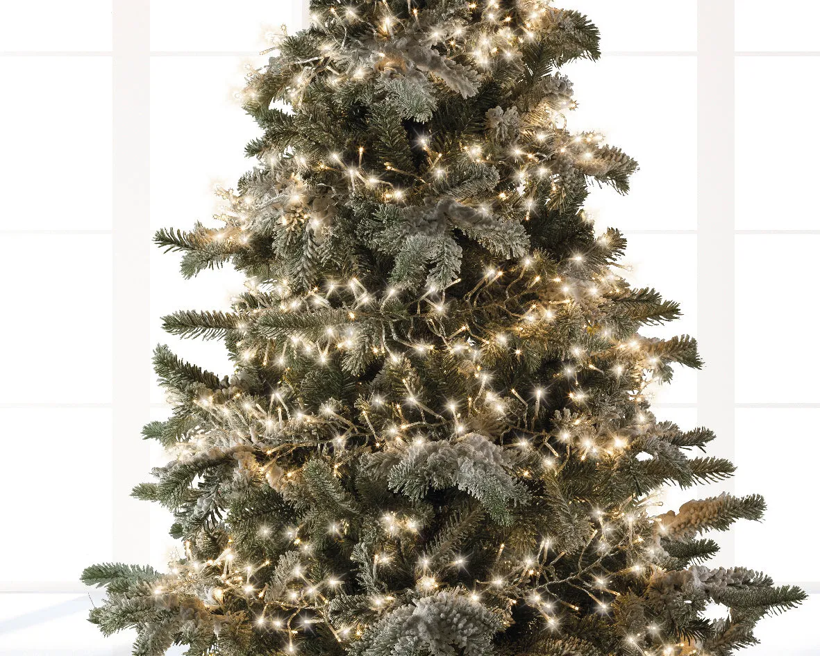 1512 LED Cluster Tree Lights Warm White - Transparent Cable