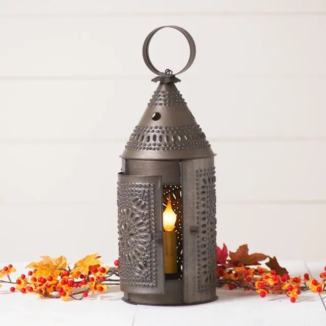 17-Inch Hand Punched Lantern signed by Irvin