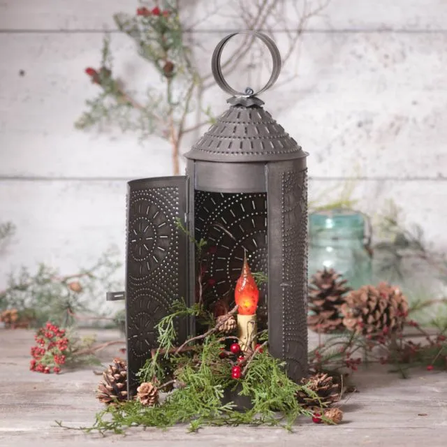 18-Inch Chimney Lantern in Kettle Black