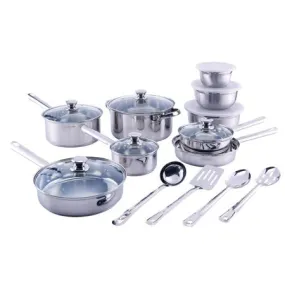 18-Piece Cookware Set, Stainless Steel