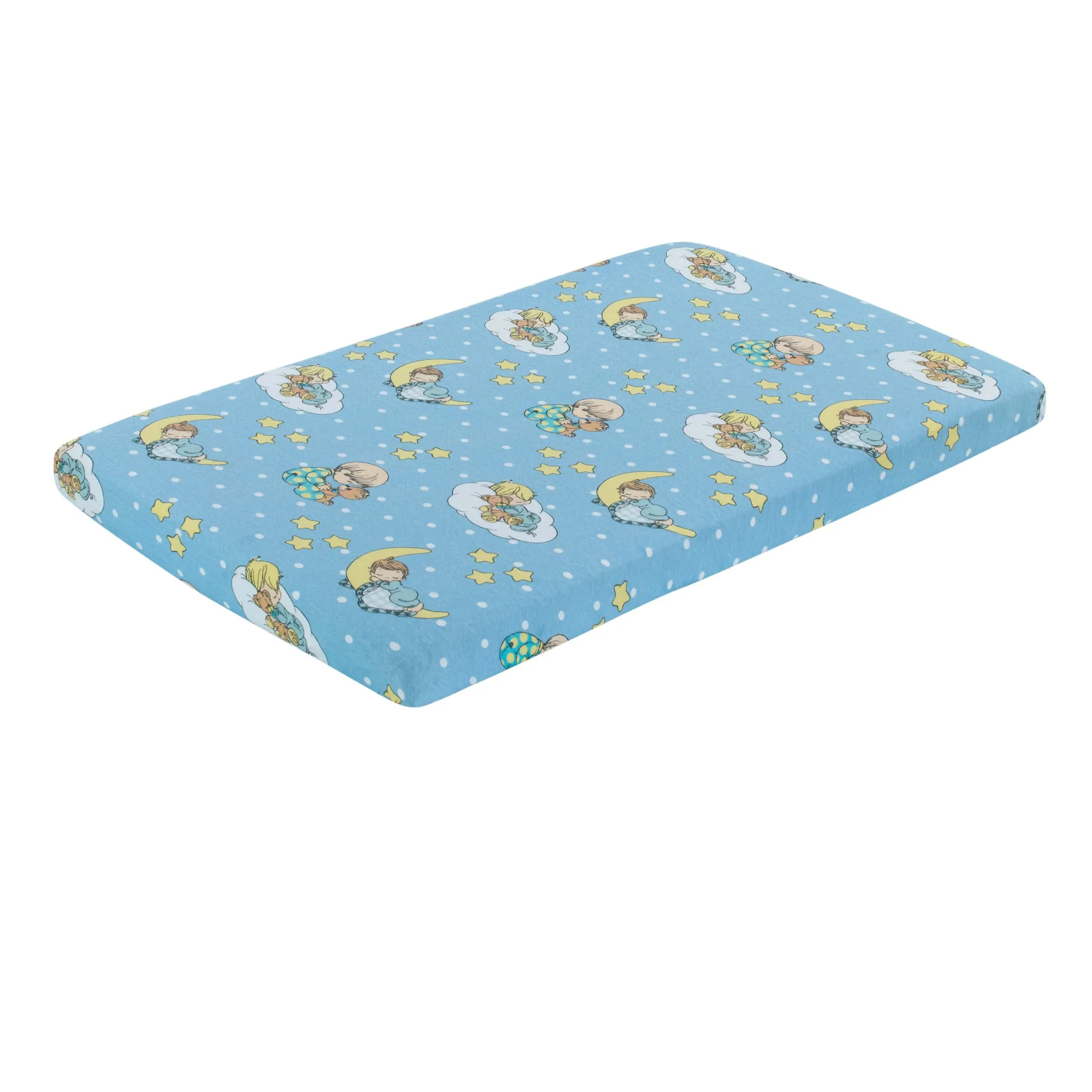 2 Pack n Play and Portable Crib Mattress Sheets - Precious Moments Boys