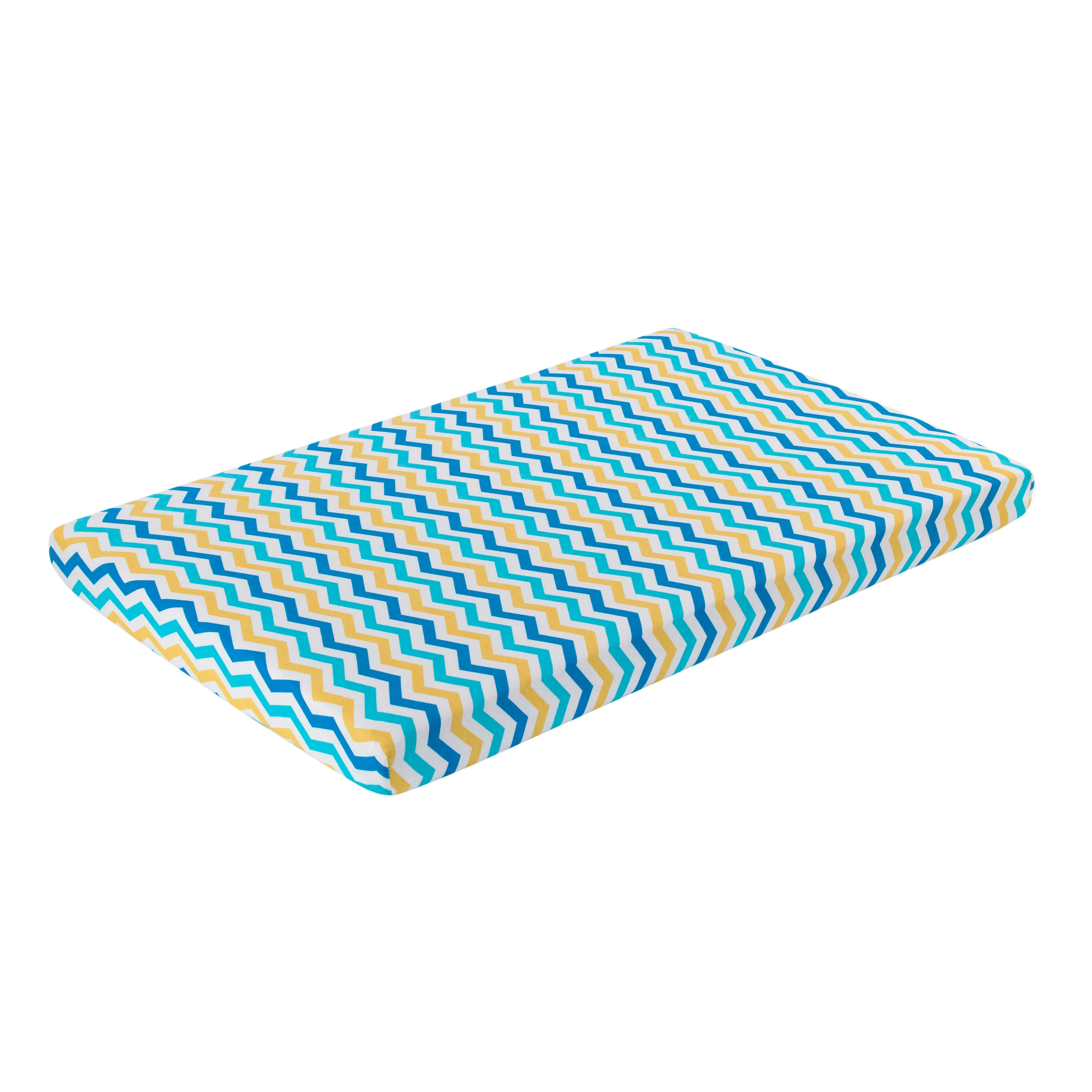 2 Pack Portable Crib Sheet - Cars/Chevron