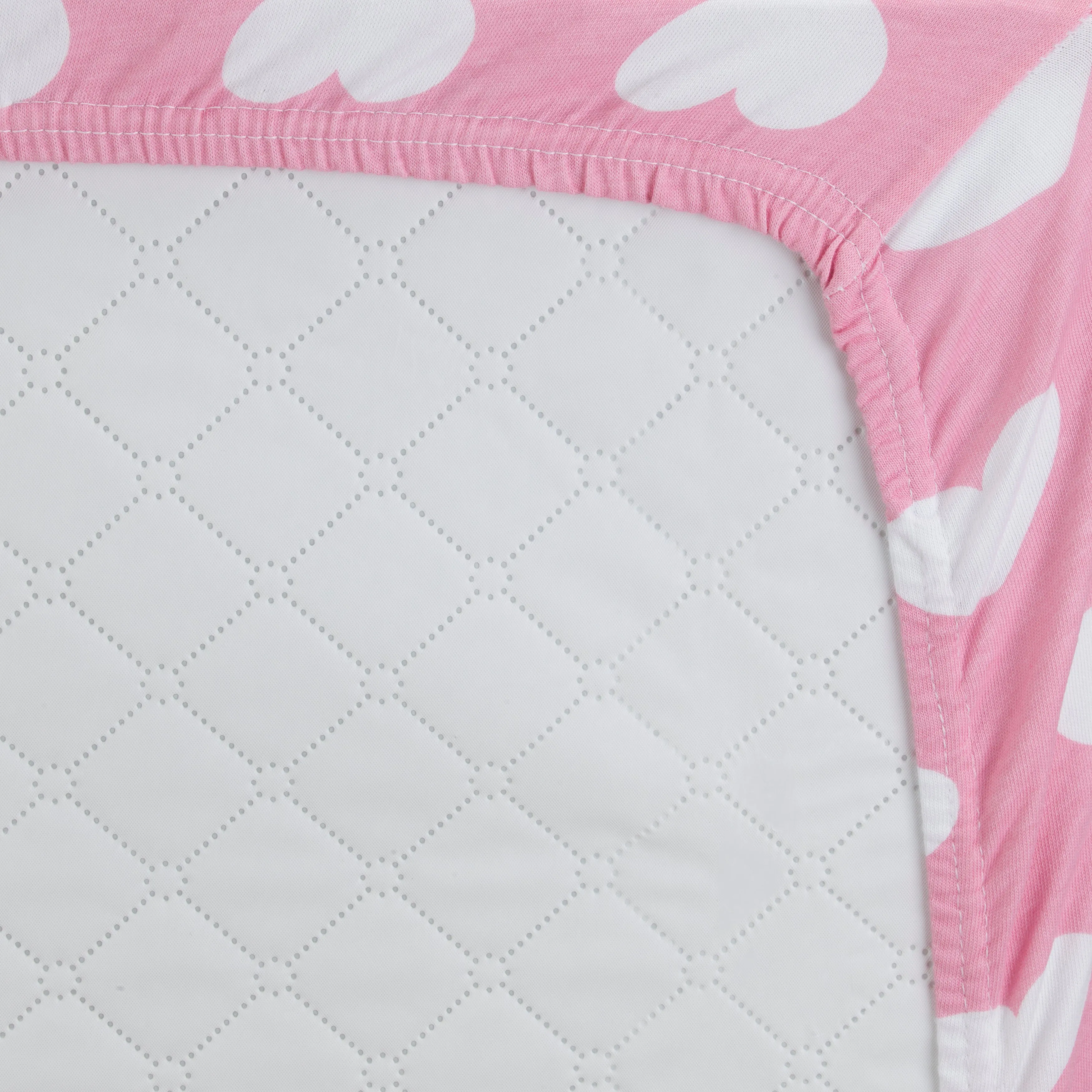 2 Pack Portable Crib Sheet - Hearts/Polka Dots