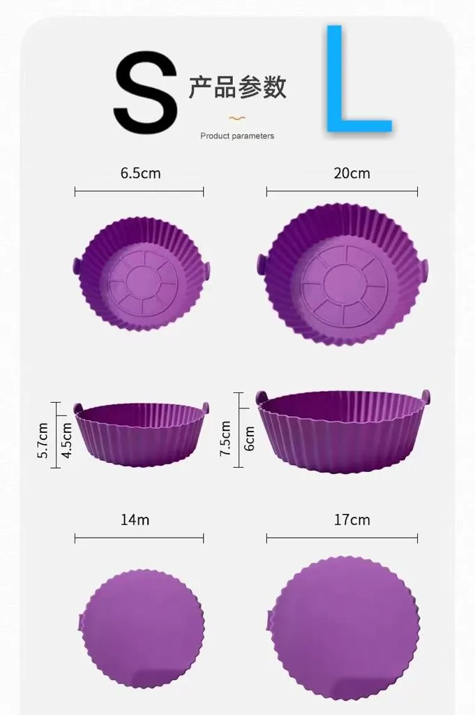 20cm Air Fryer Silicone Plate With Handle