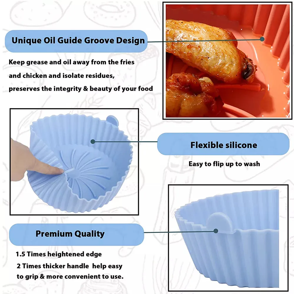 20cm Air Fryer Silicone Plate With Handle