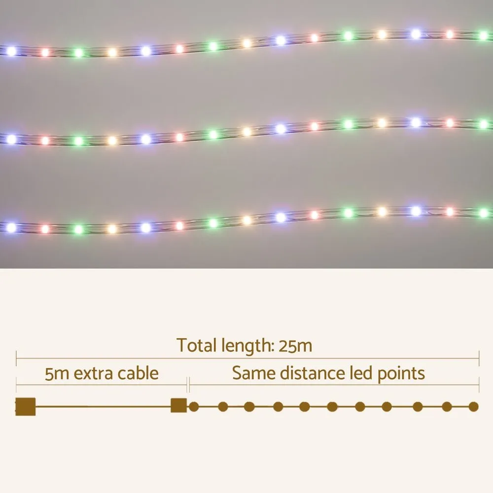 20M Christmas Lights String Rope Light Decoration 600 LED Colorful