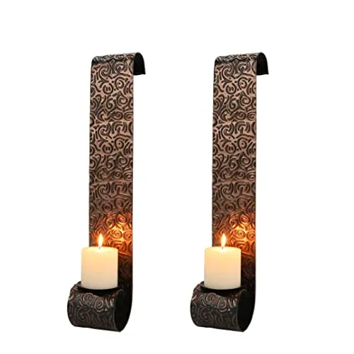 22.5''H Metal Candle Sconces Wall Decor Sconce Candle Holder(Set of 2)