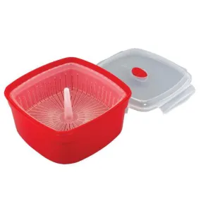 3-Piece Microwave Steamer and Storage Containers: Cook, Store, and Go