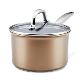 3-Quart Hard Anodized Nonstick Saucepan with Lid