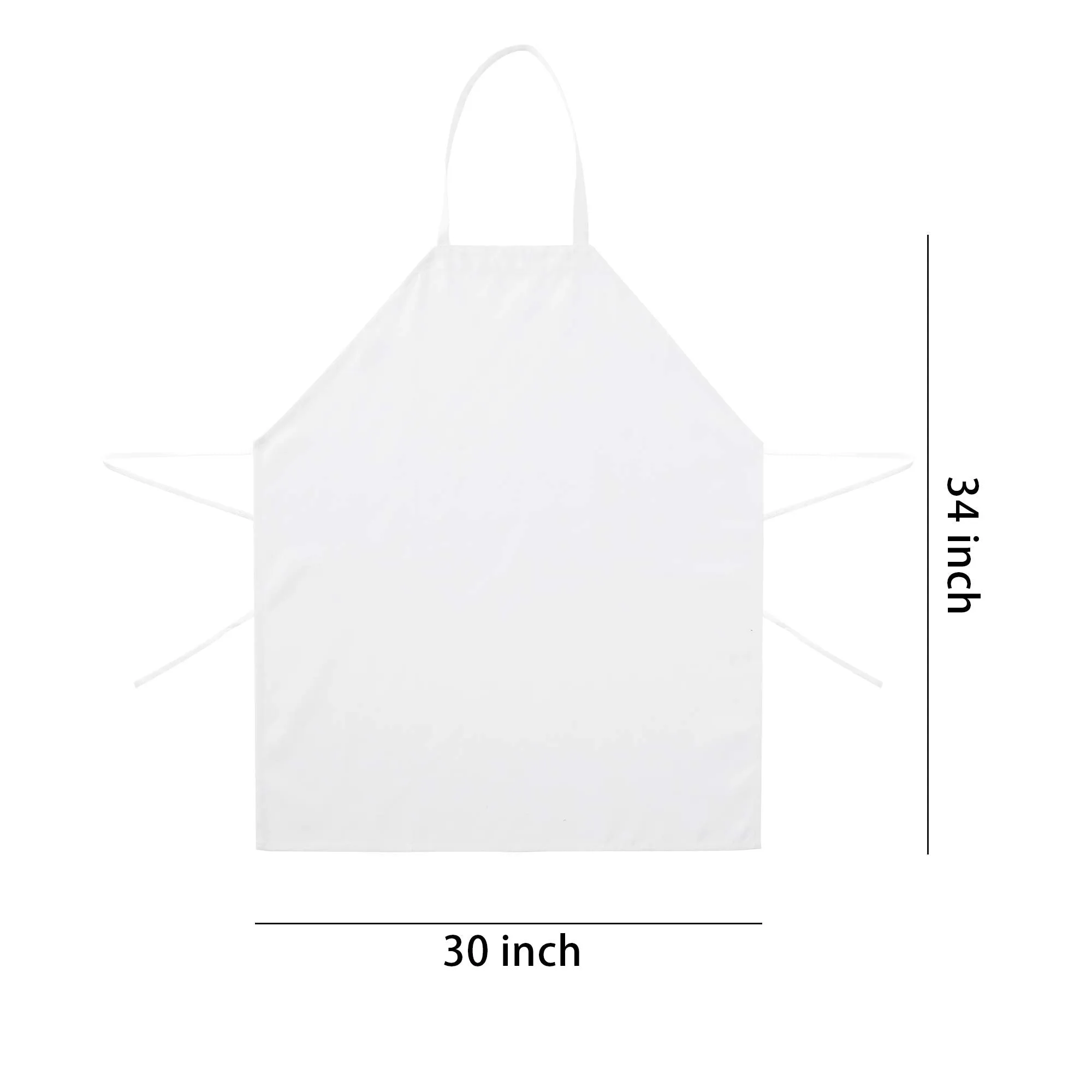 30"X34" Kitchen Bib Aprons 12 Pack(White 6pcs/Black 6pcs) Professional Aprons