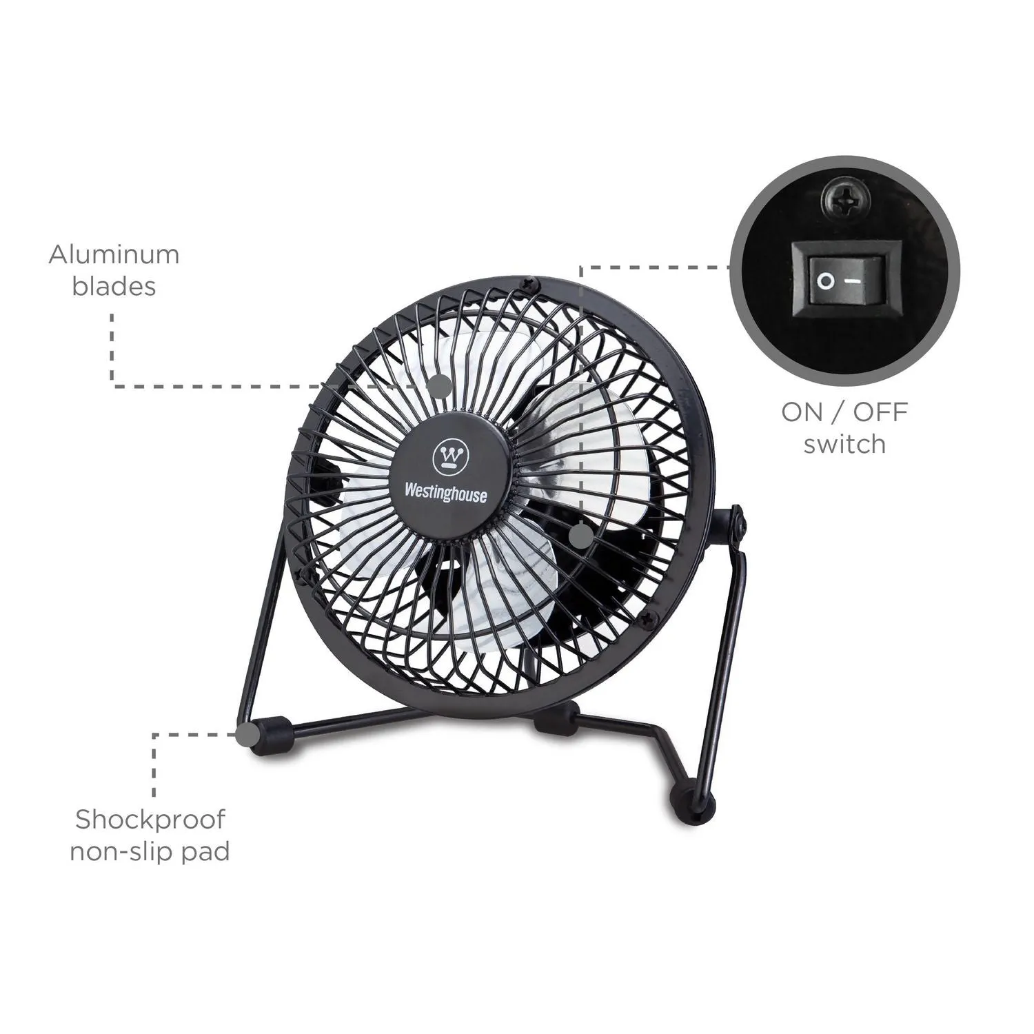 4" Mini USB Desk Fan