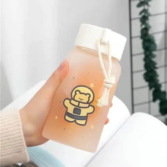 500ml  Kawaii Eco Friendly glass tumbler