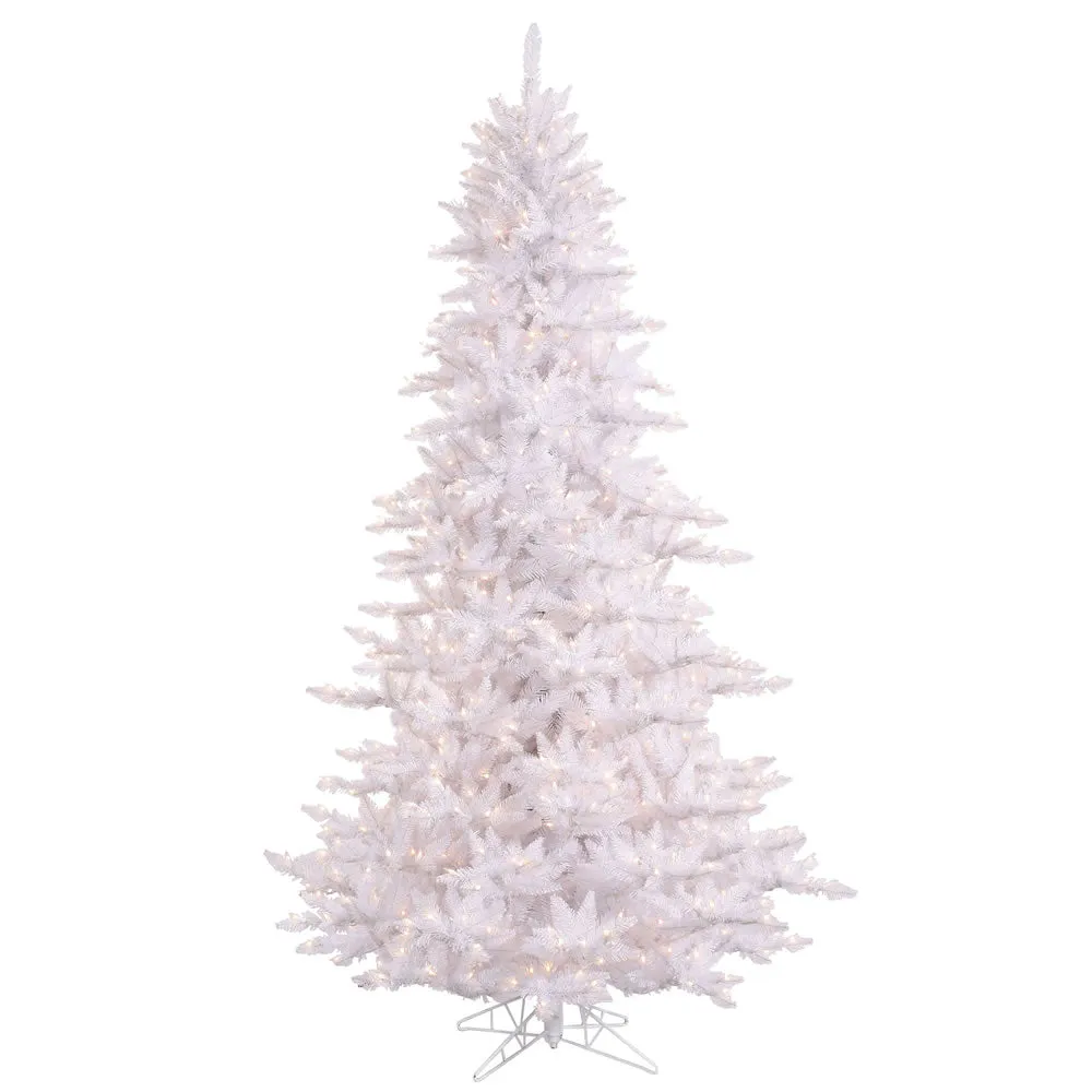 6.5' White Christmas Tree, Warm White LED Lights