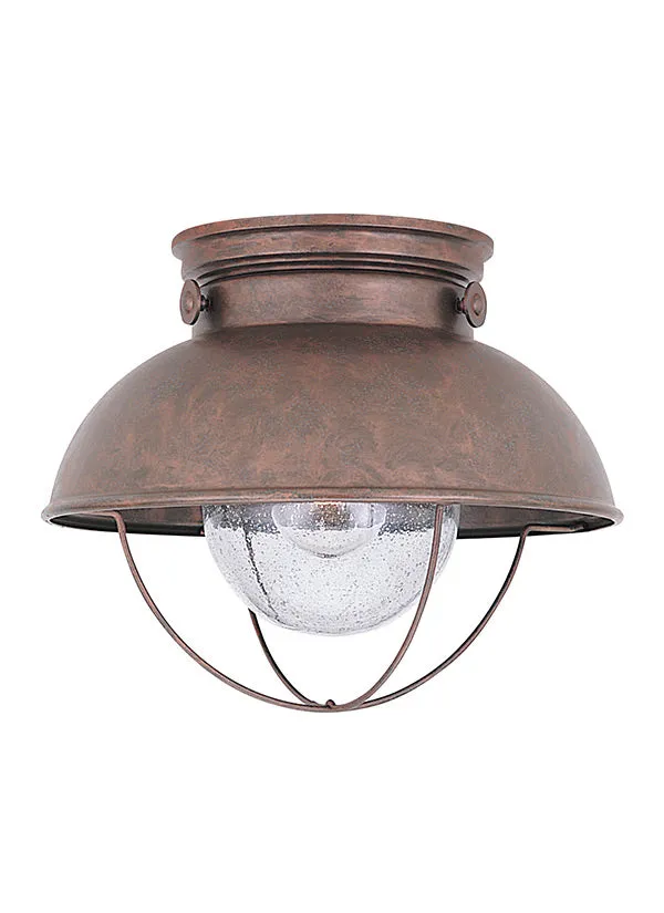 8869-12, One Light Outdoor Ceiling Flush Mount , Sebring Collection