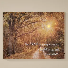 A Light on my Path LED Canvas Print