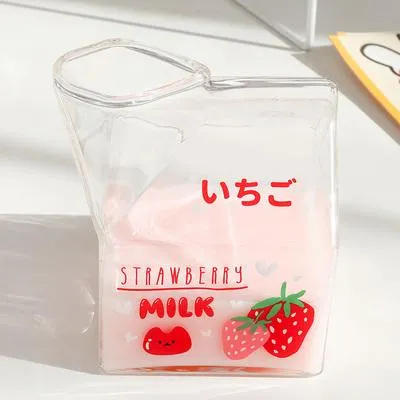 Adorable Fruity Milk Glass Milk Cartons - 350 ml