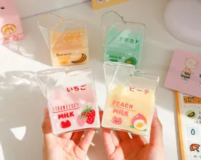 Adorable Fruity Milk Glass Milk Cartons - 350 ml