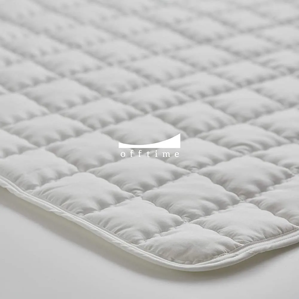 AJ007BPS Mattress Pad, Winter, Summer, All Seasons, Ivory, Single