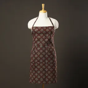 Ajrakh Block Printed Cotton Apron with Pocket 37