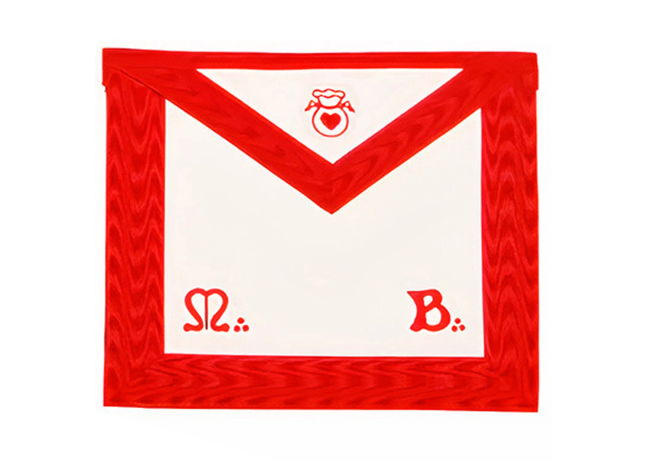 Almoner Scottish Rite Apron - Red Moire