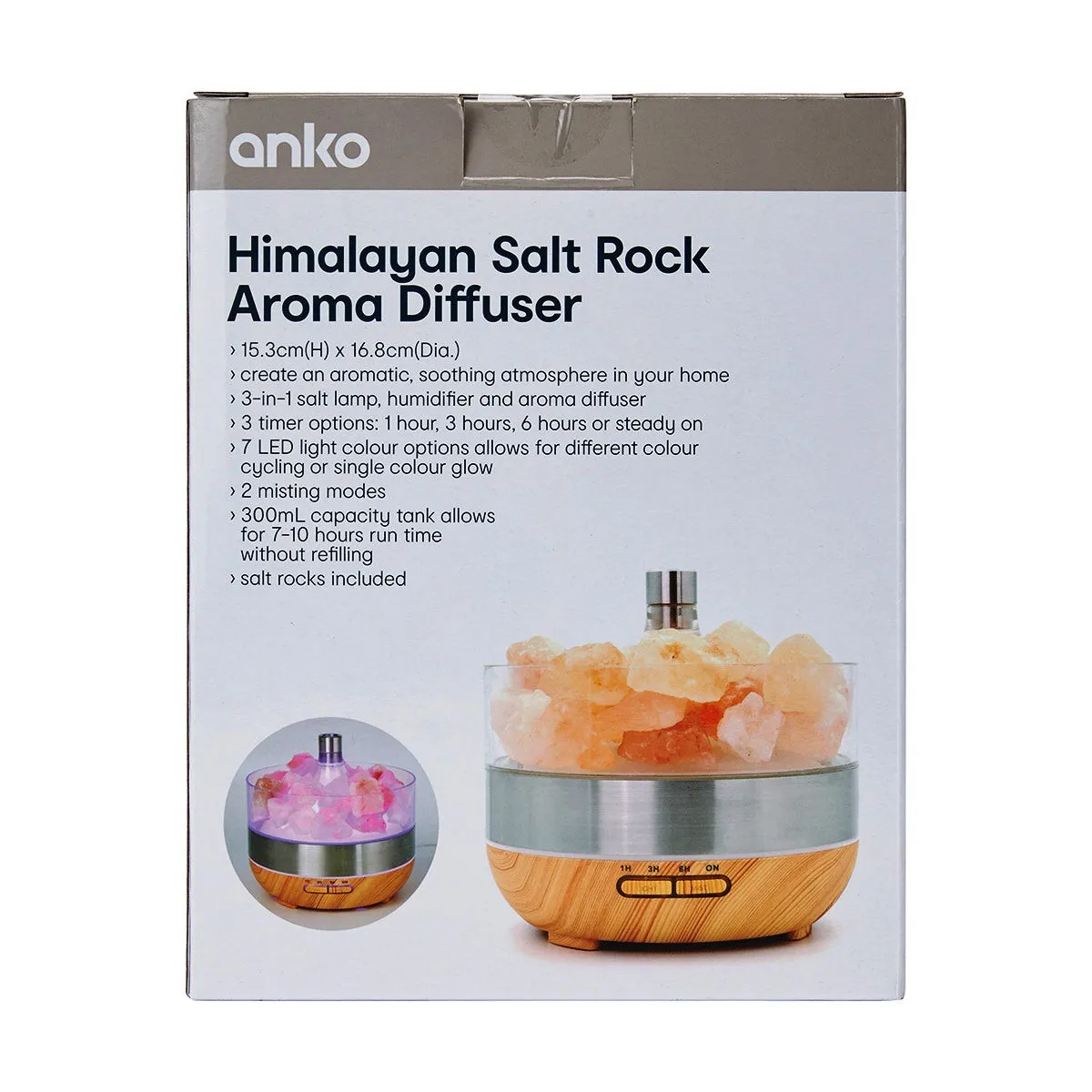 Anko Himalayan Pink Salt Rock Aroma Diffuser/ Soothing Effect