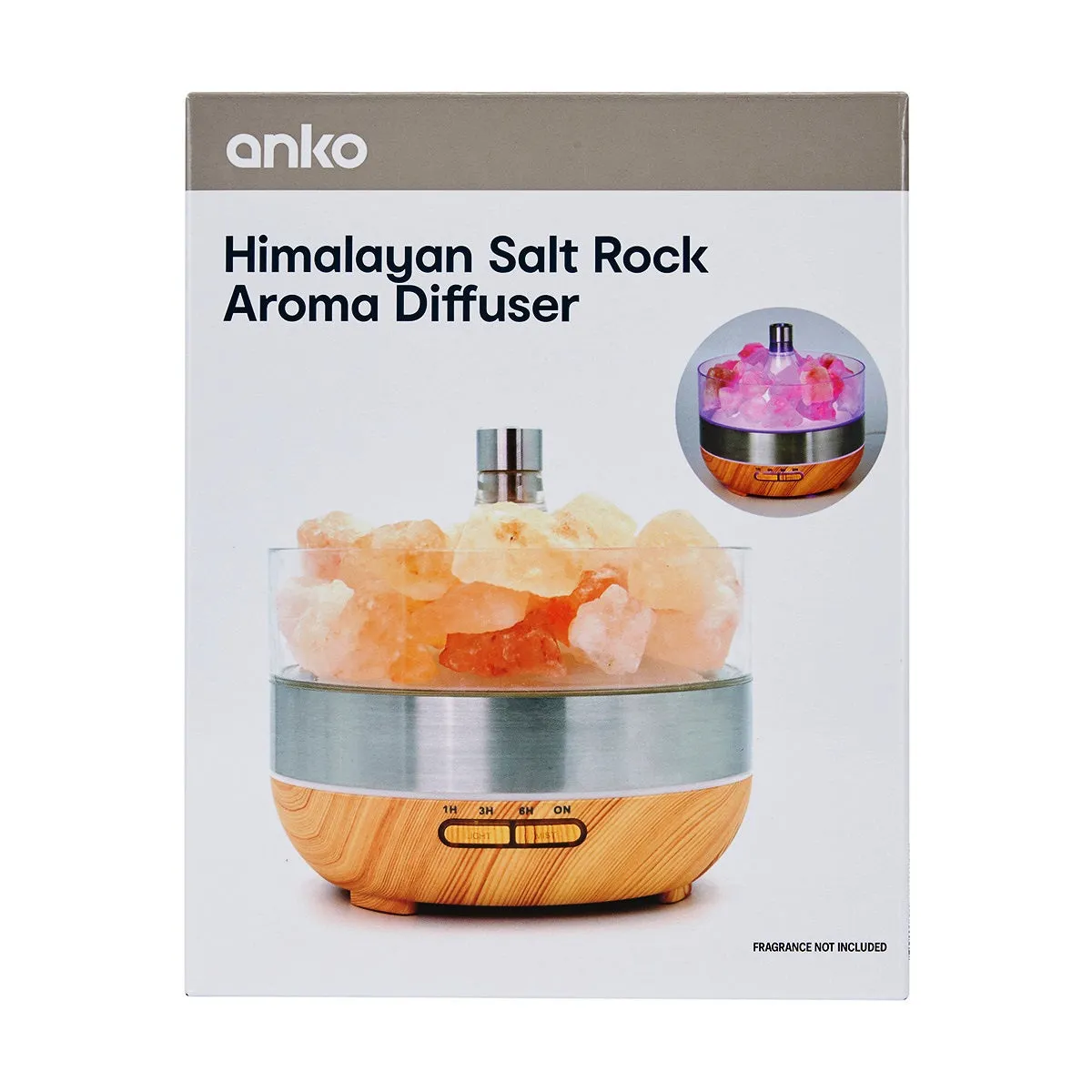 Anko Himalayan Pink Salt Rock Aroma Diffuser/ Soothing Effect