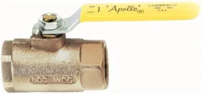 Apollo Valves Threaded Standard Port Bronze Ball Valve 1/2 Inch  Lead Free