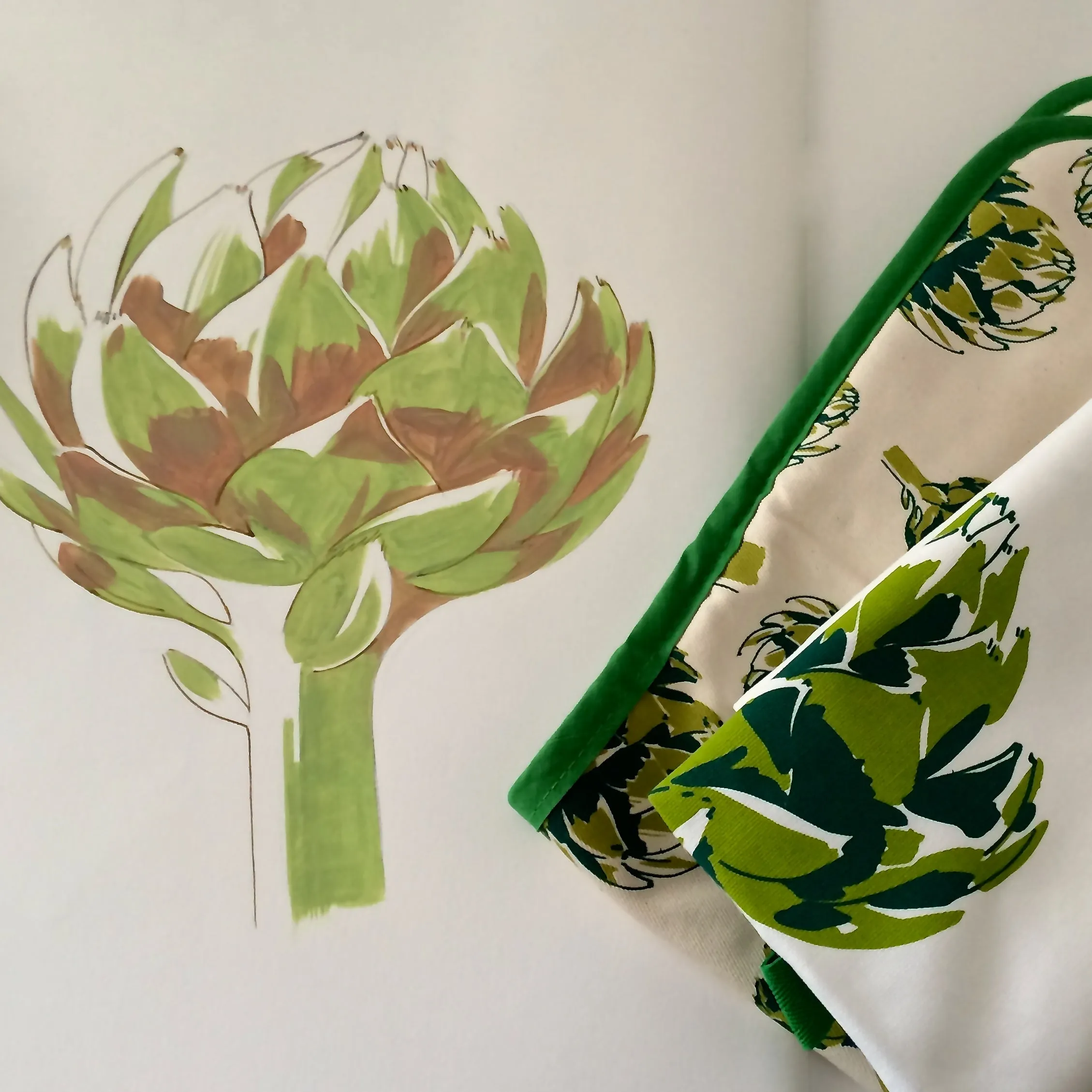 Artichoke Apron -  screen printed