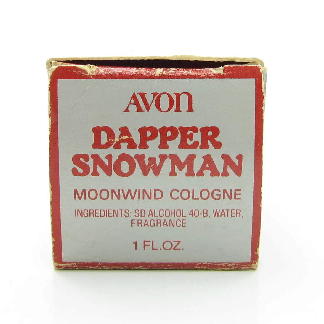 Avon Dapper Snowman Vintage Christmas Moonwind Cologne Bottle