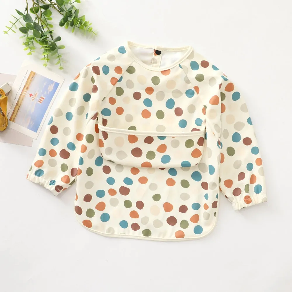 Baby Bib Long Sleeved Clothing / Waterproof Baby Apron For 0- 3Years