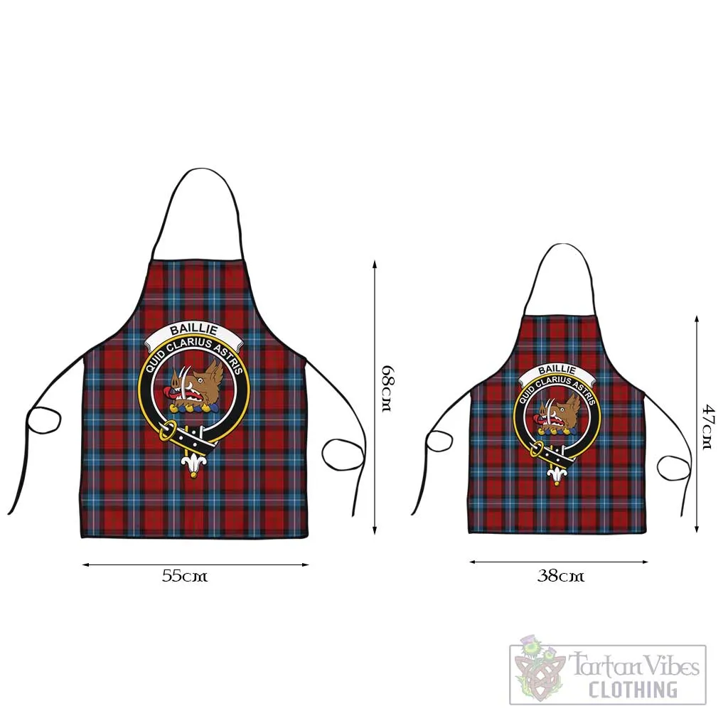 Baillie of Polkemmet Red Tartan Apron with Family Crest