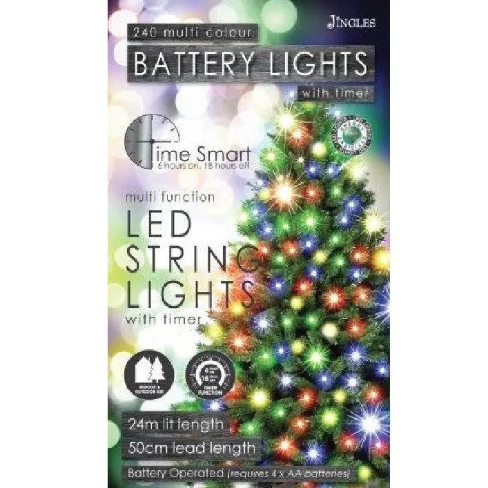 Battery Lights - 240 Bulbs - LED Multi-Coloured