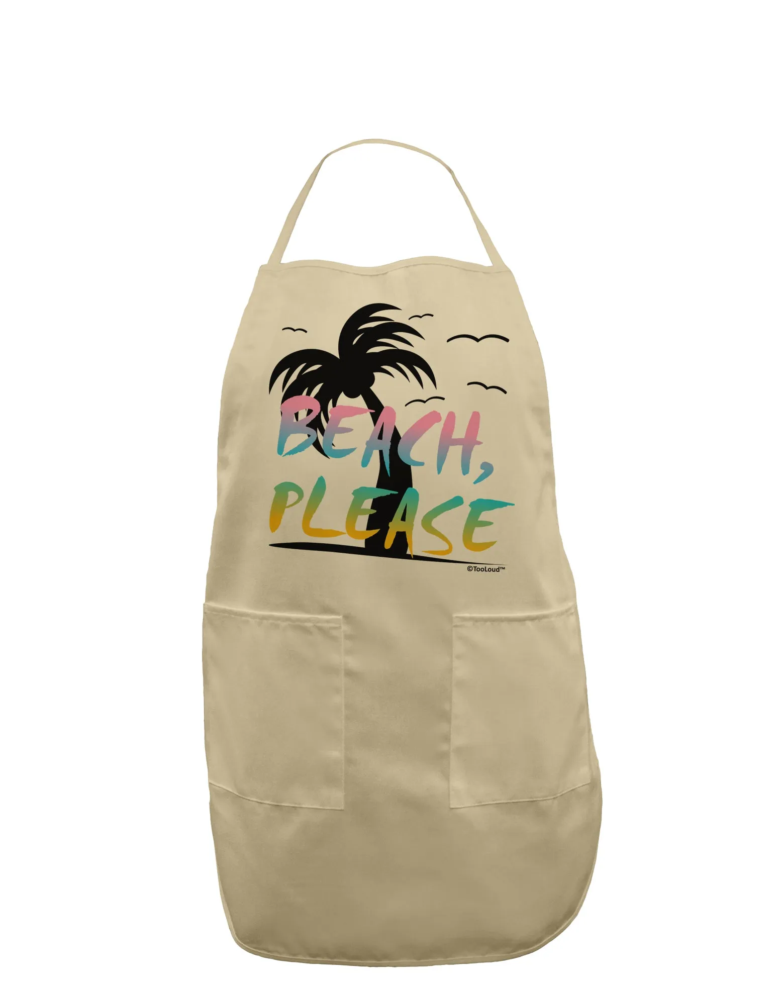 Beach Please - Summer Colors with Palm Trees Adult Apron