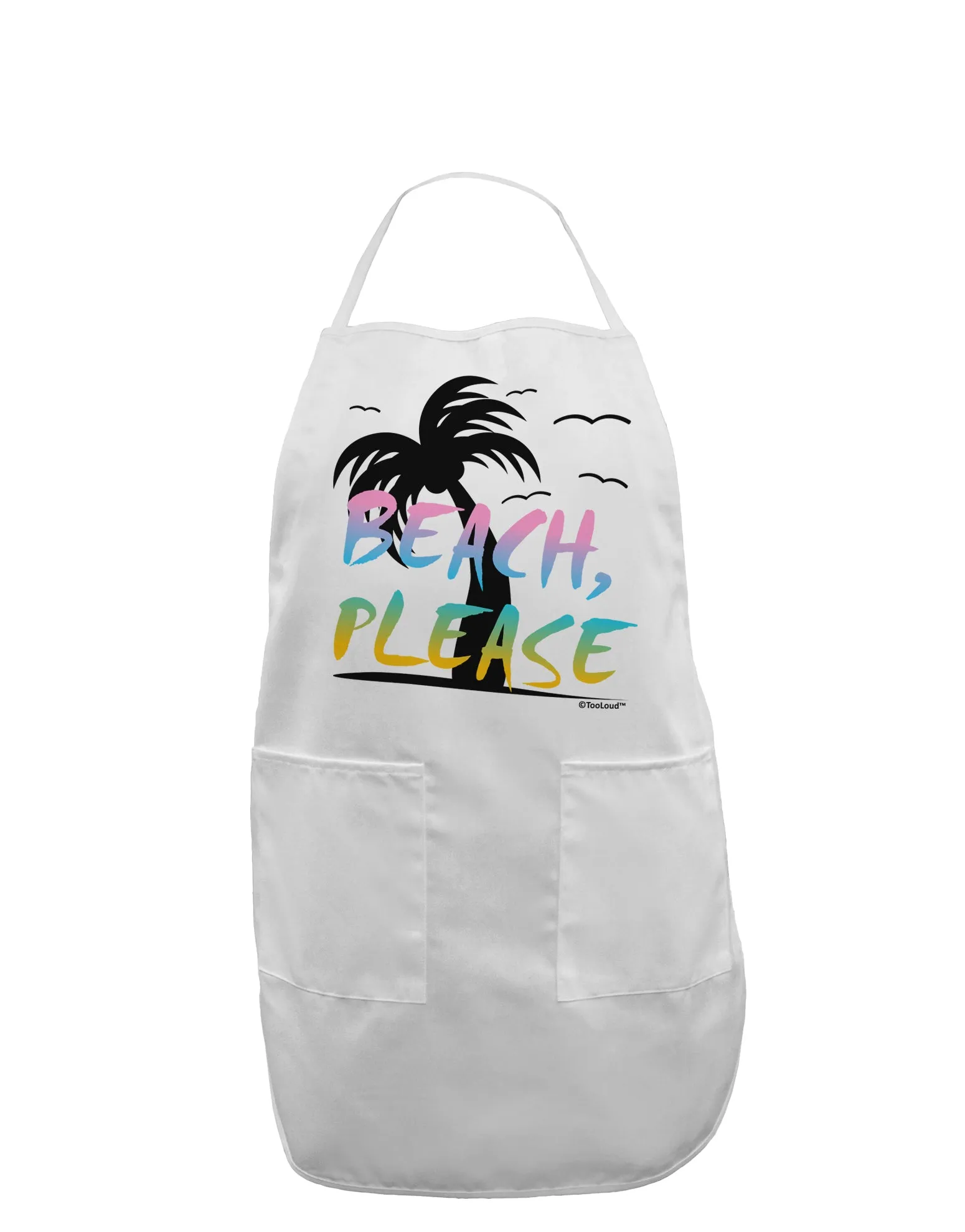 Beach Please - Summer Colors with Palm Trees Adult Apron