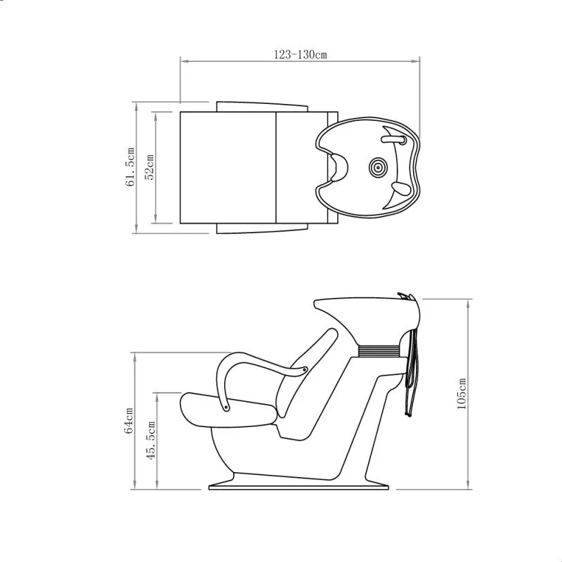 Beauty Salon Backwash basin adjustable chair Beckman