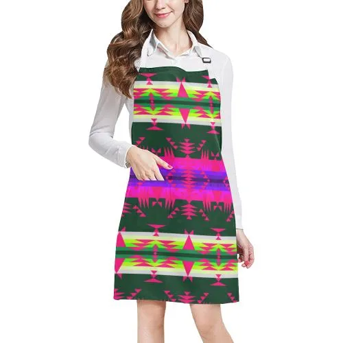 Between the Mountains Deep Lake Sunset Apron