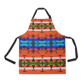 Between the Mountains Orange Apron