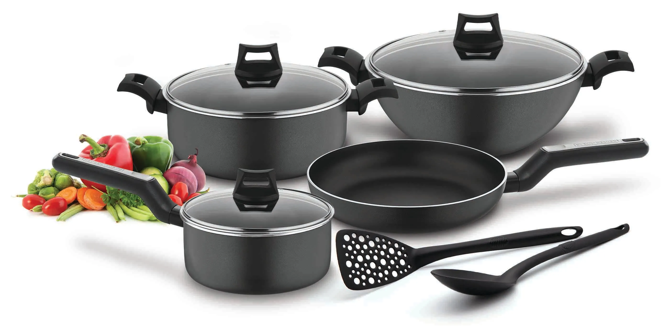 Black Decker,  9 Piece Non-Stick Pan Set Range,  BXSGS09BME