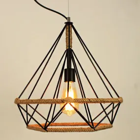 Black Diamond Vintage Metal Pendant Lighting for Commercial Restaurants