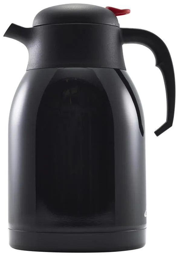 Black St/St Vacuum Push Button Jug 2L