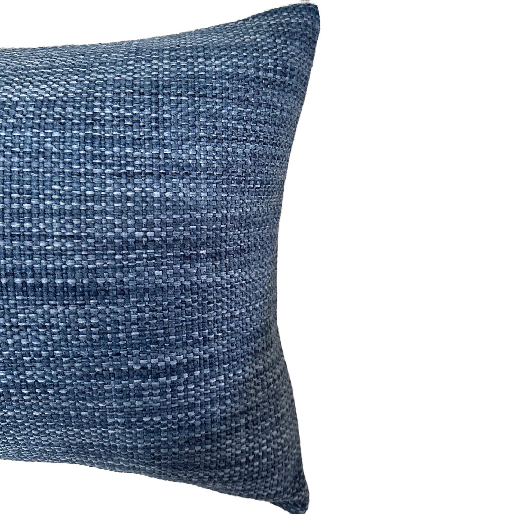 Blue Contemporary Lumbar Pillow Cover 15x26