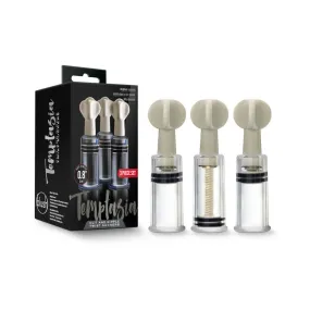 Blush Temptasia Clit and Nipple Twist Suckers 3-Piece Set Clear