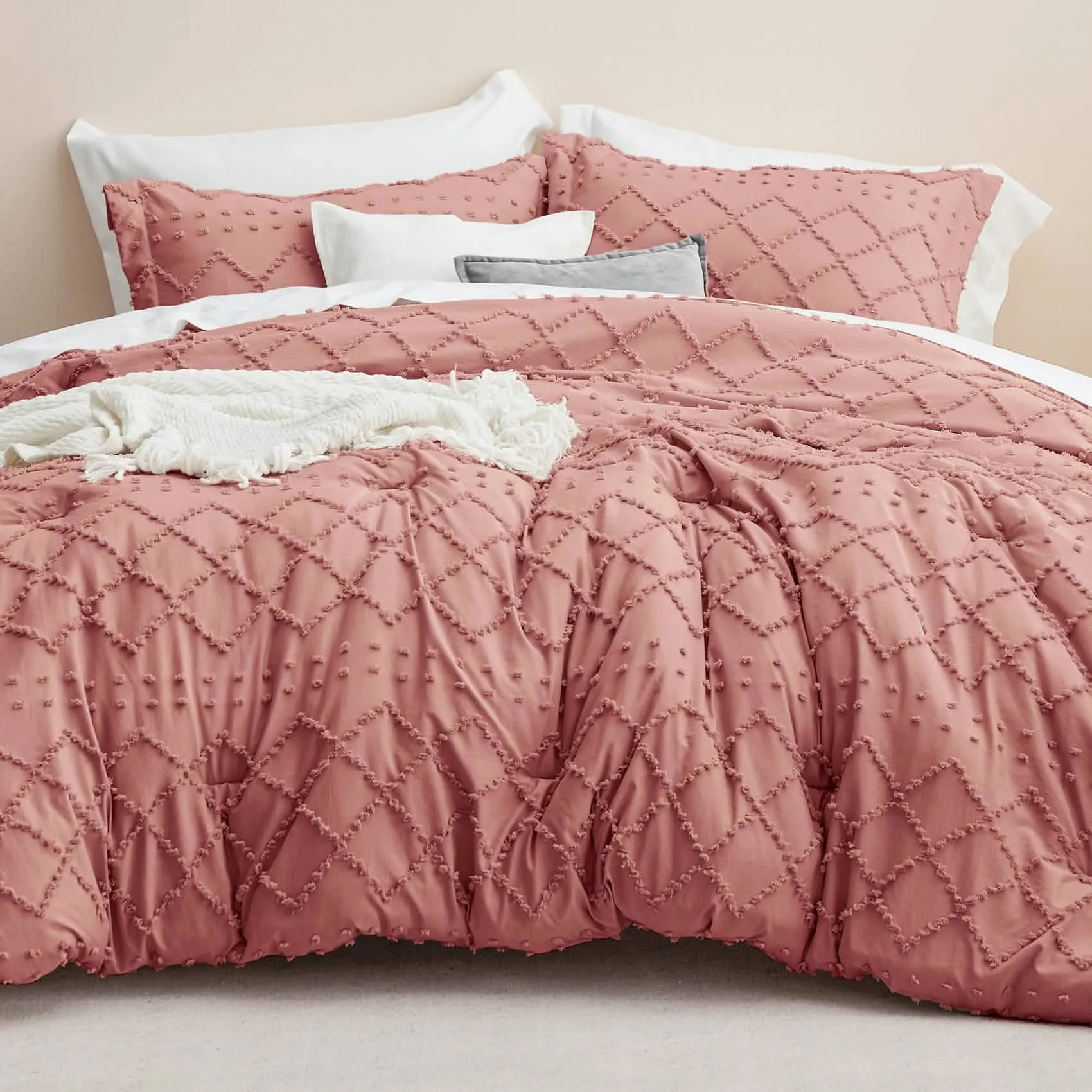 Boho Tufted Embroidery Comforter Set-2